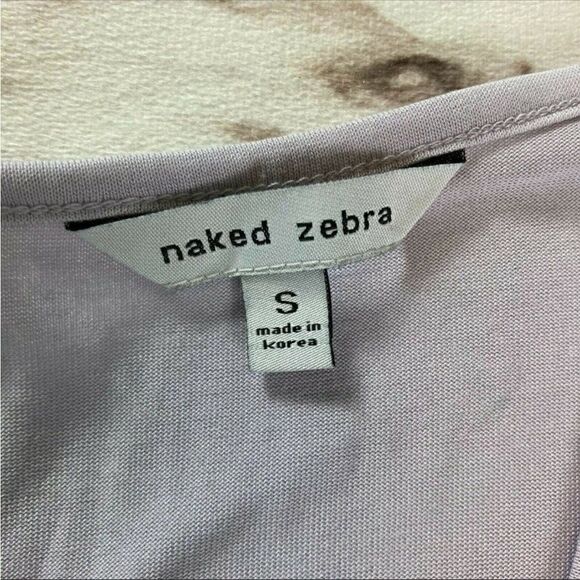 Naked Zebra Womens Violet Pockets Round Neck Back - Picture 7 of 10